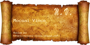 Mocsai Vince névjegykártya