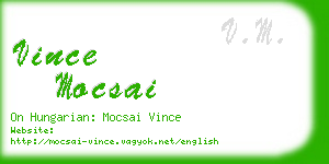 vince mocsai business card